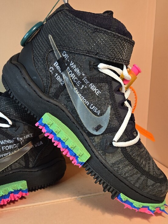 New Nike Air Folce 1 Mid x Off-White™ Shoes Sneakers - Black (DO6290-001) main image 12